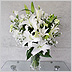 商品例：ホワイト花束A（ユリ）花瓶[小]